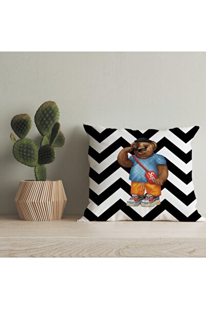 LadiesHome Husă pentru pernă digitală cu design special pentru ursuleț de plu...