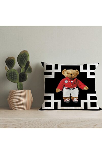 LadiesHome Husă pentru pernă digitală cu design special pentru ursuleț de plu...