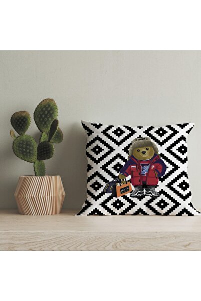 LadiesHome Husă pentru pernă digitală cu design special pentru ursuleț de plu...