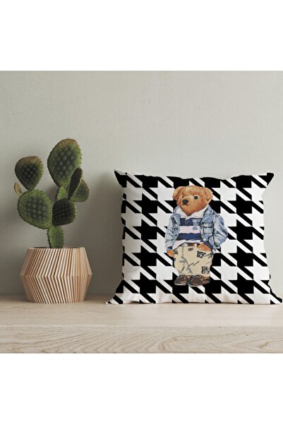 LadiesHome Husă pentru pernă digitală cu design special pentru ursuleț de plu...