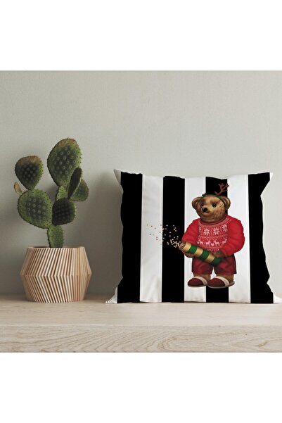 LadiesHome Husă pentru pernă digitală cu design special pentru ursuleț de plu...