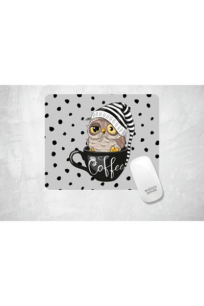 MAĞAZA DEPOM Owl Night Owl - Mouse Pad cu imprimeu pătrat