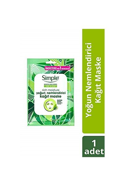 Simple Intensive Moisturizing Paper Mask 21 ml 1 Pack