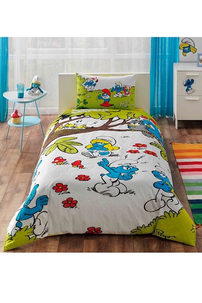 Taç Cotton Original Licensed Smurfs Single Four Seasons Complete Set