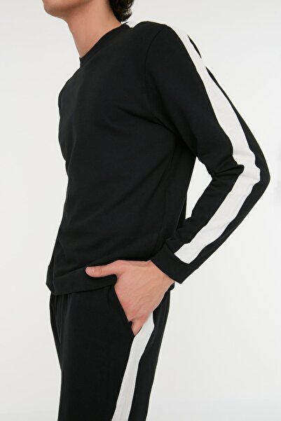 Trendyol Collection Black Color Block Detail Regular Fit Knitted Pajamas Set Thmaw21Pt0368