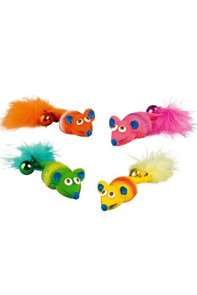 Flamingo Latex Mouse Cat Toy 12 cm