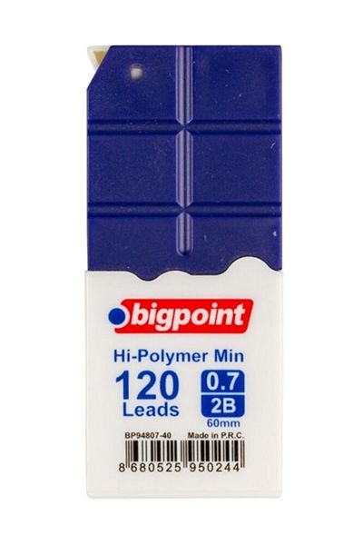 Bigpoint Pen Tip 0.7mm 2b 120pcs Tube Dark Blue