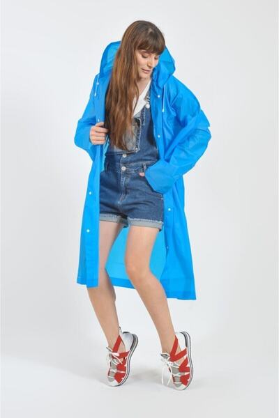 İMEXTECH Unisex Light Blue Eva Fabric Water Windproof Raincoat