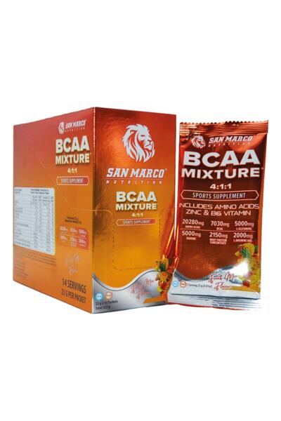 SANMARCO NUTRITION Bcaa Mixture Mixed Fruit Flavored 23 gr X 14 Pieces Sachet