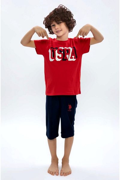 U.S. Polo Assn. Boy's Single Jersey Capri Set - Us Polo Assn Licensed 1037