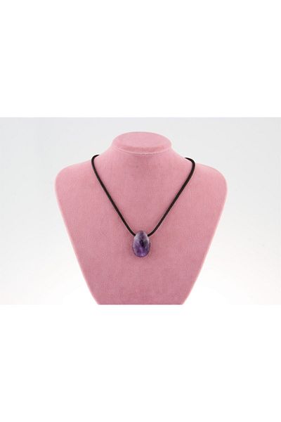 GİZEMLİ DOĞAL TAŞ Amethyst Pendant Migraine Arthritis Panic Attack Anxiety Inner Peace Self-Confidence Sleep