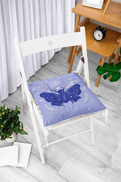 Realhomes Carolina plavi pod, beskonačni uzorak leptira, moderni mekani jastu...