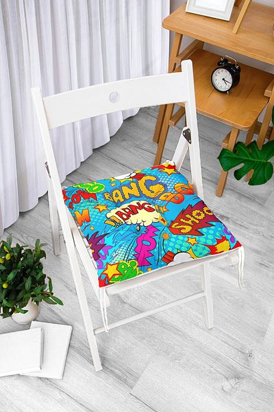 Realhomes Digital Printed Fluffy Chair Cushion