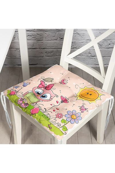 Realhomes Cute Cats Pernă pentru scaun pătrată pufoasă imprimată digital