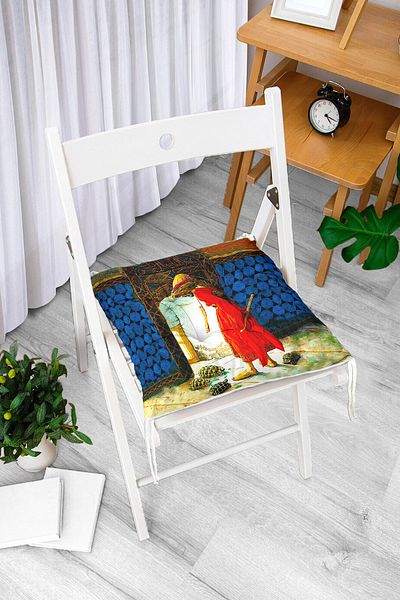 Realhomes Turtle Trainer Digital Printed Fluffy Chair Cushion
