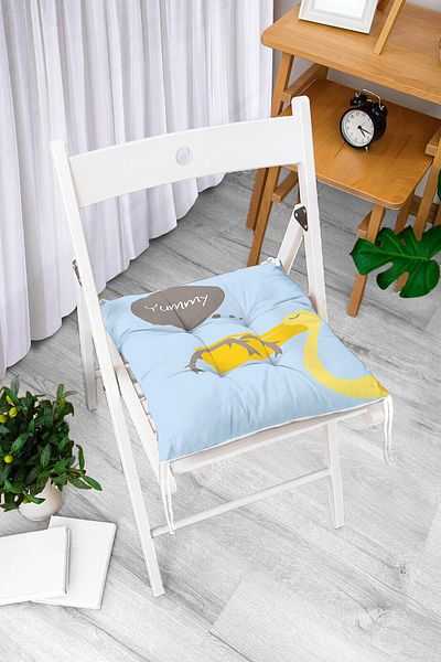 Realhomes Pernă de scaun cu puf imprimată digital cu design personalizat