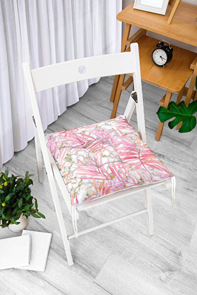 Realhomes Мармурова підлога з рожевим тропічним візерунком у вигляді листя на...