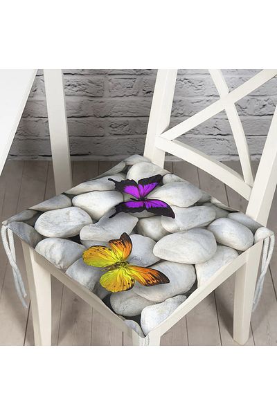 Realhomes Ψηφιακό τυπωμένο αφράτο τετράγωνο μαξιλάρι καρέκλας με σχέδιο πεταλούδας