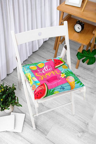 Realhomes Custom Design Digital Printed Pouf Chair Cushion