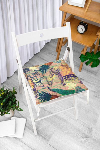 Realhomes Ethnic African Themed Special Designed Fluffy Square Chair Cushion