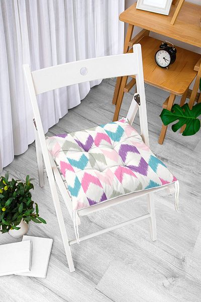 Realhomes Digital Printed Fluffy Square Chair Cushion
