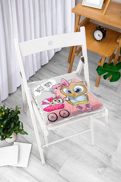 Realhomes Cute Cats Digital Printed Fluffy Square Chair Cushion