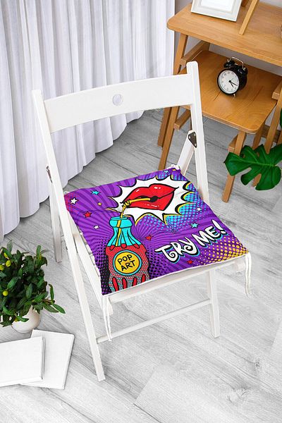 Realhomes Custom Design Digital Printed Pouf Chair Cushion