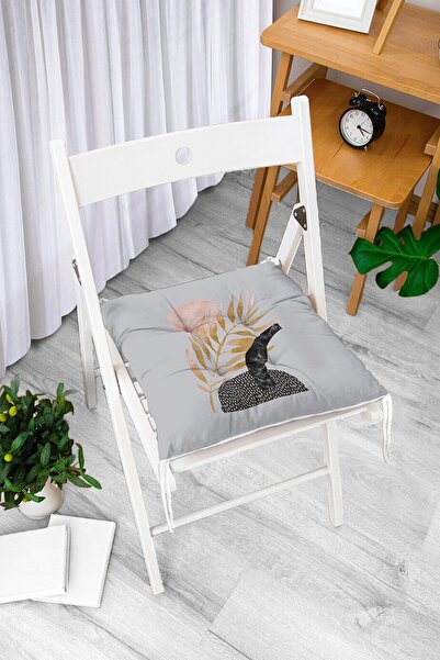 Realhomes Dekorativni pufasti jastuk za stolicu sa motivom zlatnih listića na...