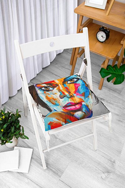 Realhomes Dekorativni moderni pufasti jastuk za stolicu sa vodom oslikanim že...
