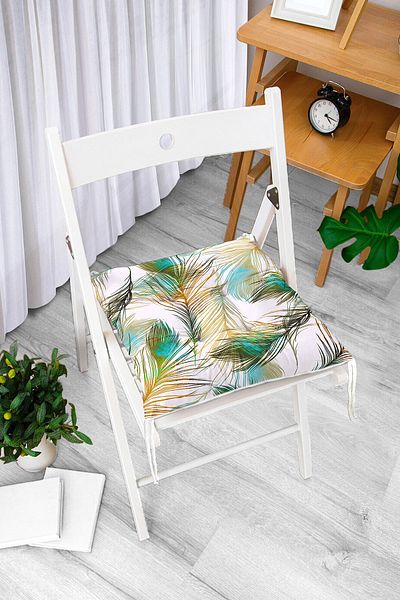 Realhomes Real Homes Digital Printed Fluffy Square Chair Cushion