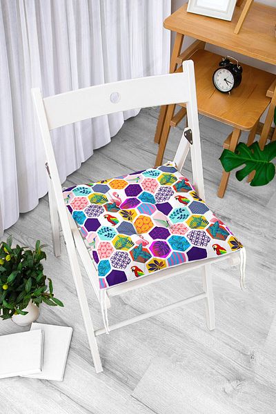 Realhomes Custom Design Digital Printed Pouf Chair Cushion