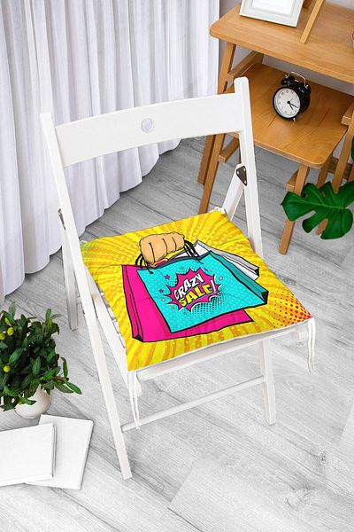 Realhomes Custom Design Digital Printed Pouf Chair Cushion