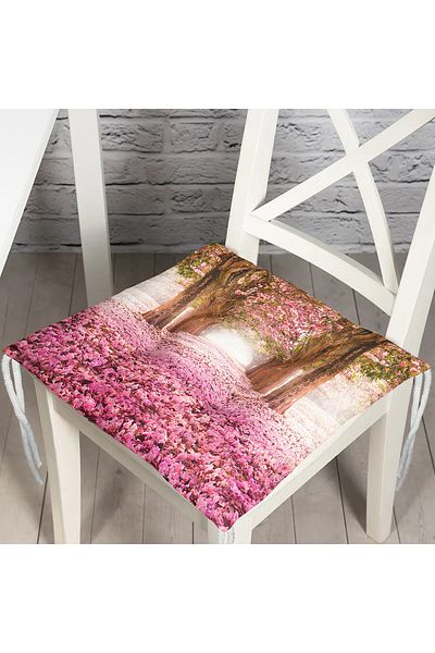 Realhomes Flower Garden Digital Printed Fluffy Square Chair Cushion