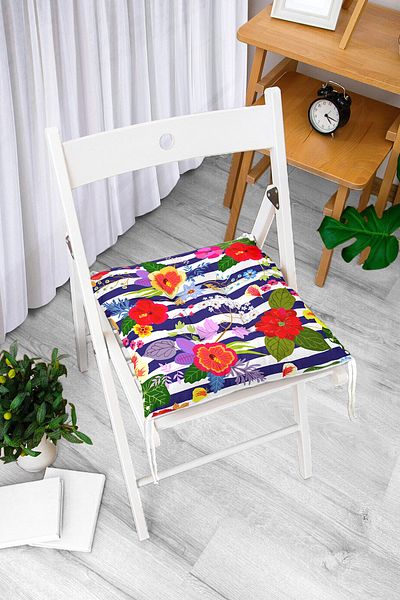 Realhomes Custom Design Digital Printed Pouf Chair Cushion