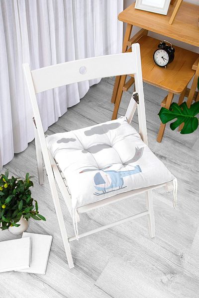 Realhomes Pernă de scaun cu puf imprimată digital cu design personalizat