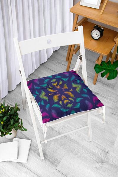 Realhomes Сучасна подушка для стільця з цифровим принтом та ебру-мотивом