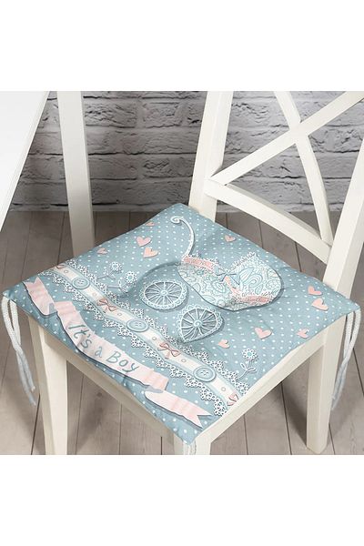 Realhomes Baby Stroller Digital Printed Fluffy Square Chair Cushion