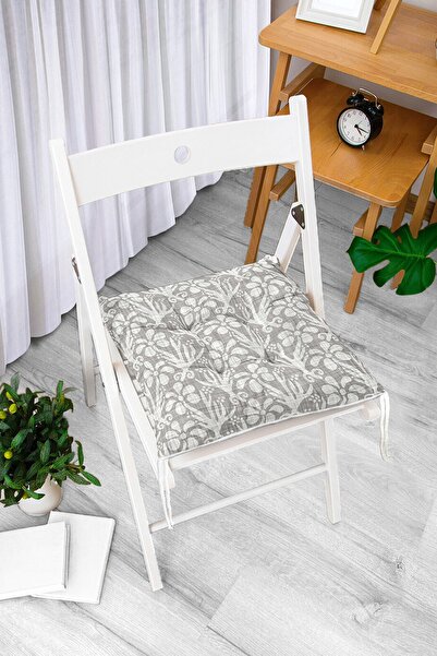 Realhomes Specijalno dizajniran pufasti jastuk za stolicu sa motivima cveća i...