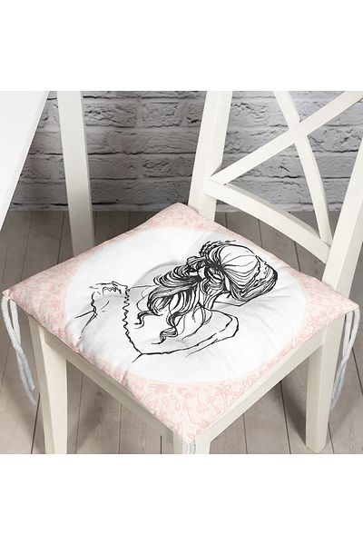 Realhomes Digital Printed Fluffy Square Chair Cushion