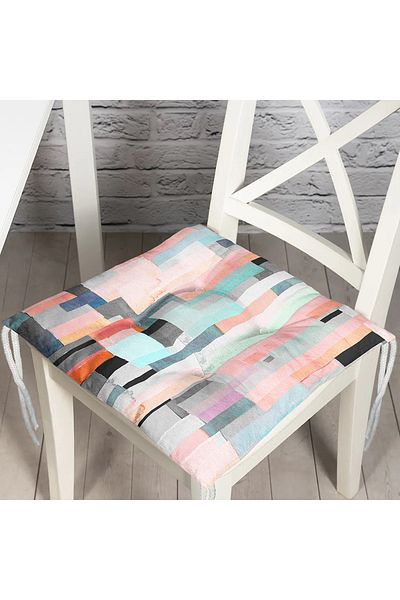 Realhomes Colorful Painting Digital Printed Modern Fluffy Chair Cushion