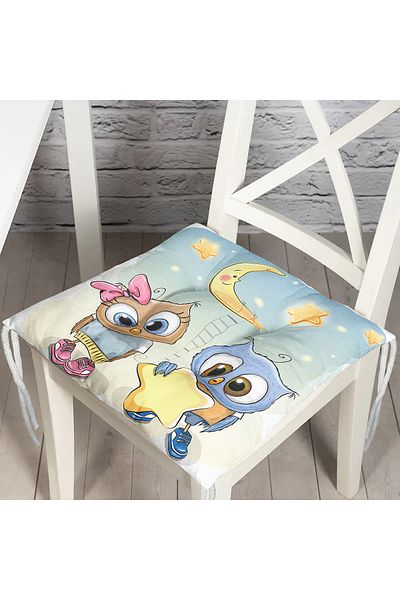 Realhomes Bigbird Pattern Digital Printed Fluffy Chair Cushion