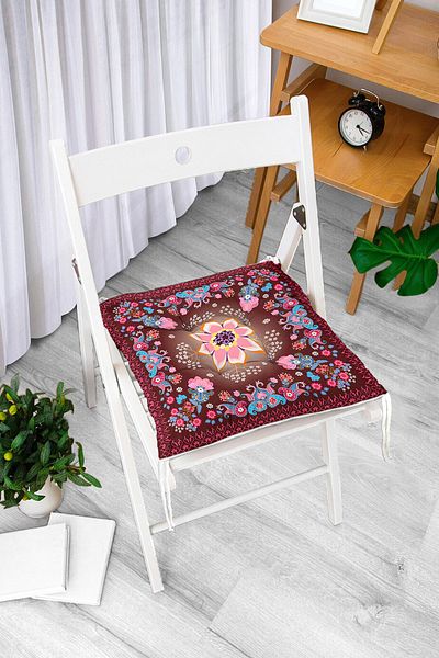 Realhomes Colorful Modern Flowers Special Design Fluffy Chair Cushion