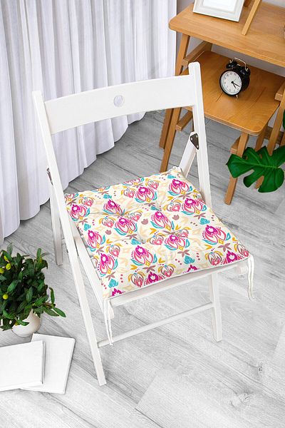 Realhomes Digital Printed Fluffy Chair Cushion