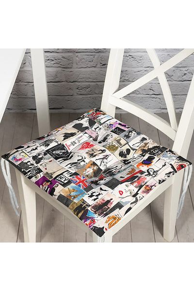 Realhomes Bulk Model Picture Printed Puffy Square Chair Cushion