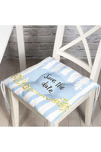 Realhomes Pernă de scaun cu puf imprimată digital cu design personalizat