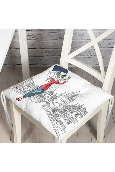 Realhomes Custom Design Digital Printed Pouf Chair Cushion