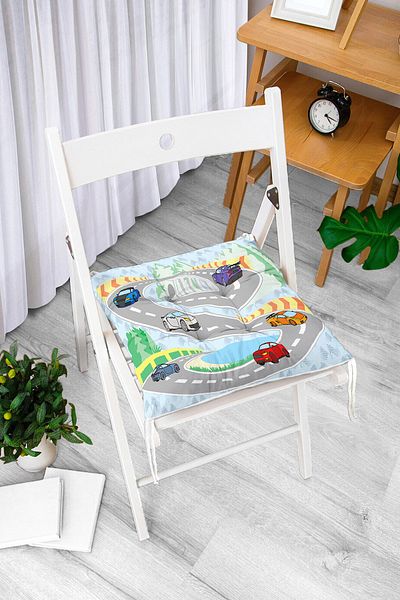 Realhomes Digital Printed Fluffy Chair Cushion