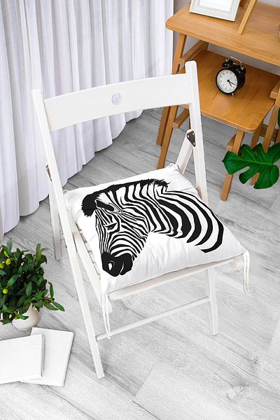 Realhomes Digital Printed Modern Fluffy Chair Cushion
