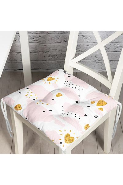 Realhomes Digital Printed Fluffy Square Chair Cushion