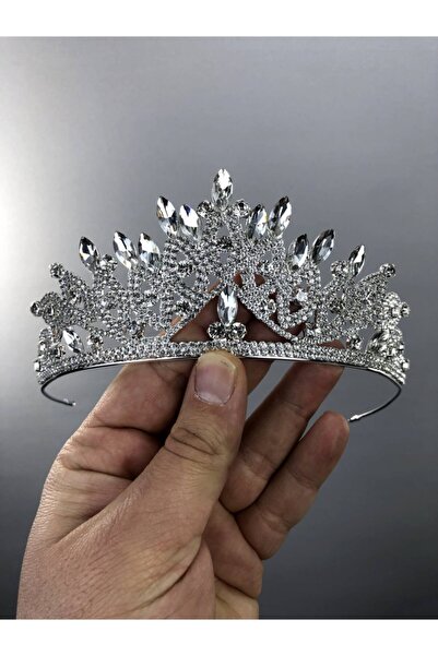 Hobigram تاج زفاف وحناء موديل أوليفيا فضي اللون – زفاف وحناء وزفاف، تصميم أني...